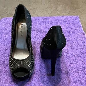 Madden Girl Black Peep Toe Heels